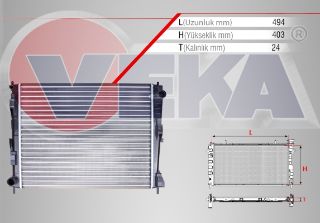 SU RADYATÖRÜ MEKANIK RENAULT CLİO III (BR0/1,CR0/1) 1.5 DCI A-T/M-T 2005-2012 resmi