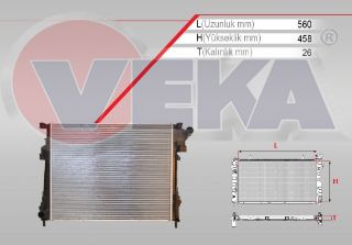 SU RADYATÖRÜ BRAZING RENAULT TRAFİC II (FL) 2.0 DCI M-T AC+/- 2006-2014 resmi