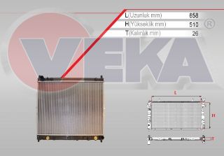 SU RADYATÖRÜ BRAZING SSANGYONG REXTON (GAB) 2.7 XDI A-T/M-T AC+/- 2004- resmi