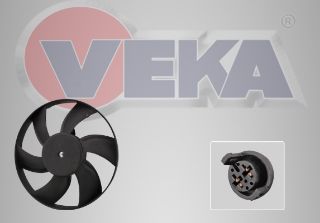 FAN MOTORU (MOTOR+PERVANE) KLİMA RADYATÖRÜ VOLKSWAGEN POLO CLASSIC (6KV2) 1.4 CAP 290MM 1995-2001 resmi