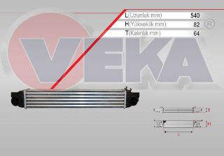 TURBO RADYATÖRÜ (INTERCOOLER) FIAT FİORİNO (225) 1.3 MJT 2007- resmi