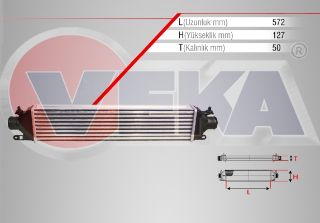 TURBO RADYATÖRÜ (INTERCOOLER) FIAT DOBLO (152,263) 1.3 MJT 2010- resmi