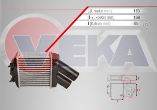 TURBO RADYATÖRÜ (INTERCOOLER) RENAULT MEGANE (BA0/1) 1.9 DT 1996-2003 resmi