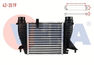 TURBO RADYATÖRÜ (INTERCOOLER) (SEGMANLI) RENAULT CLİO III (BR0/1,CR0/1) 1.5 DCI 2010- resmi