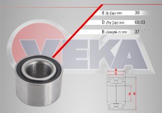 ÖN  TEKERLEK RULMANI SOL SAĞ 30X60,03X37 FIAT UNO 70 1.4İ 1994-2000/ UNO 60 1.1 1983-1996 / ARKA SOL SAĞ LADA SAMARA 1500 1986-1994 resmi