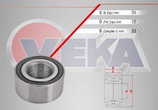 ÖN  TEKERLEK RULMANI 35X72X33 SOL SAĞ TEMPRA 1.4İ-1.6İ 1992-1999/TİPO 1.4İ-1.6İ 1990-2000/BRAVO 1.2 16V-1.6 16V 1995-2004/SAXO 1.5 D-1.6 1996-2004/XSARA 1.6 1997-2005/205 1.4 1983-1998/AX 1.4 1986-1998 resmi