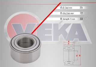 ÖN  TEKERLEK RULMANI SOL SAĞ ABS OKUYUCULU 35X72X33 FIAT LİNEA 1.4-1.6 MJT 2007-/ FİORİNO 1.4İ 2007-/GRANDE PUNTO 1.2 MPI-1.4 MPI 2005-2012/OPEL CORSA D 1.2-1.4 2006-2014/BİPPER 1.4 HDI 2008- resmi