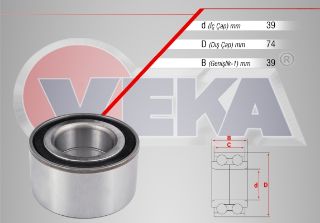 ÖN  TEKERLEK RULMANI SOL SAĞ 39X74X39 VECTRA B 1.6İ-1.8İ-2.0İ-2.2İ-2.0 DTI-1.7 TD 1995-2003/ ASTRA F 1.4İ-1.6İ-1.7 D 1991-1998/ CALIBRA A 2.0İ 1990-1997/ OMEGA B 2.0İ-2.2 DTI-2.5 V6 1994-2003 resmi