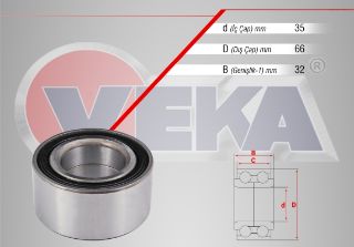 ÖN  TEKERLEK RULMANI SOL SAĞ 35X66X32 PEUGEOT 106 II 1.0İ 1996-2002 / CITROEN SAXO 1.4 -1.6 - 1.5 D 1996-2004 / CITROEN AX 1.0 - 1.4 1986-1998 resmi