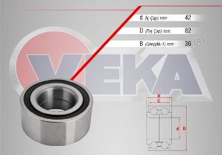 ÖN  TEKERLEK RULMANI SOL SAĞ 42X82X36  PARTNER 1.6 HDI-1.9 D-2.0 HDI 1996-2008/206 1.6İ-1.6 HDI 1998-2006/306 1.4İ-.16İ 1993-2002/405 I 1.6İ 1987-1996/406 1.6 1995-2004/BERLİNGO 1.6 HDI 2008- resmi