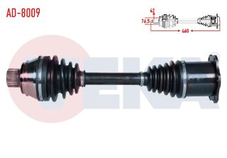 KOMPLE AKS SOL SAĞ ÖN AUDI A4 (8K2,B8) 2.0 TDI A-T UZUNLUK 460MM 2007-2015 resmi