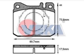 FREN BALATA ÖN MERCEDES 200 (W123) 2.3 1977-1985 / MERCEDES 200 (W123) 2.4 D 1977-1985 resmi