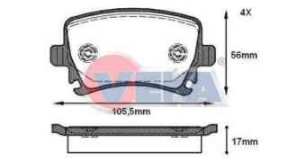 FREN BALATA ARKA GOLF V 1.4 TSI 2003-2009/ CADDY III 2.0 SDI 2004-2015/ JETTA III 1.6 FSI 2005-2010/ TİGUAN 1.4 TSI 2016-/ PASSAT 1.4 TSI 2005-2008/ A3 1.6 2003-2012/ LEON 1.4 TSI 2005-2012 resmi