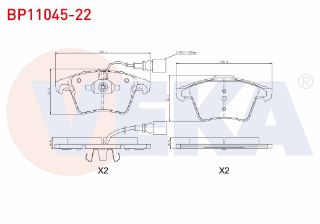 FREN BALATA ÖN İKAZLI VOLKSWAGEN TOUAREG (7LA,7L6,7L7) 3.2İ V6 2002-2010 resmi