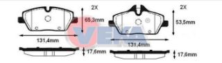 FREN BALATA ÖN İKAZLI BMW 1 SERISI (E87) 116 İ 2003-2012 / 118 İ 2003-2012/ 118 D 2003-2012 / MİNİ COOPER ONE 1.6İ 2010-/ MİNİ COOPER ONE 1.6İ 2010-/  MİNİ COOPER ONE 1.6 D 2010- resmi