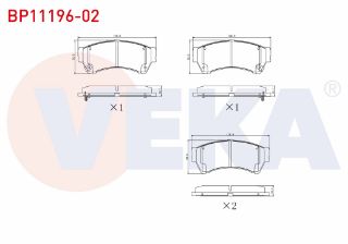 FREN BALATA ÖN İKAZLI TEL DELIKLI MAZDA 6 (GH) 1.8İ MRZ 18.30 MM 2007-2012 / 6 (GH) 2.0 MZR 2007-2012 resmi