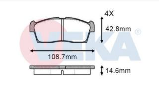 FREN BALATA ÖN HYUNDAİ I10 (PA) 1.1İ 12V / I10 (PA) 1.1 CRDI  / SUZUKİ ALTO IV (FF) 1.1 2008-2013 resmi