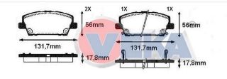 FREN BALATA ÖN İKAZLI HONDA CİVİC VIII 1.4 2005-2012 / CİVİC VIII 1.8 2005-2012 / CİVİC VII 1.8 I-VTEC 2000-2006 / CİVİC VII 2.0 I-VTEC 2000-2006 resmi