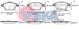 FREN BALATA ÖN FISLI AUDI A4 (8K2,B8) 1.8 TFSI 2007-2015 / A4 (8K2,B8) 2.0 TFSI 2007-2015 / A4 (8K2,B8) 2.0 TDI 2007-2015 resmi