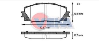 FREN BALATA ÖN TOYOTA YARİS (P9) 1.0 VVT-I 2006-2010 / YARİS (P9) 1.33 VVT-I 2006-2010 resmi