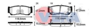 FREN BALATA ARKA İKAZLI HYUNDAİ SANTA FE (CM) 2.2 CRDI 2006-2012 / SANTA FE (CM) 2.7İ V6 2006-2012 resmi