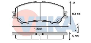 FREN BALATA ÖN İKAZLI NİSSAN QASHQAI 1.5 DCI 2014-/QASHQAI 1.6 DCI 2014-/X-TRAİL (T32) 1.6 DCI 2013-/KADJAR 1.5 DCI 2015-/MEGANE IV 1.6 DCI 2016-/TALISMAN 1.5 DCI 2015-/KADJAR 1.6 DCI 2015-/ resmi