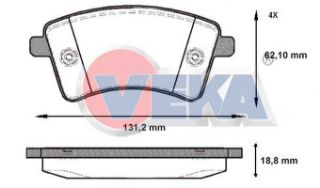 FREN BALATA ÖN RENAULT KANGOO (KW0/1) 1.5 DCI 2008- / MERCEDES CITAN (415) 109 CDI 2012- / CITAN (415) 108 CDI 2012- resmi