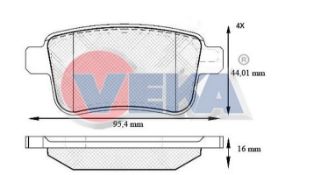 FREN BALATA ARKA RENAULT KANGOO (KW0/1) 1.5 DCI 2008- resmi