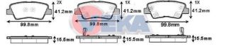 FREN BALATA ARKA İKAZLI HYUNDAİ ELANTRA 1.6 D-CVVT 2011-2015/ SONATA V 2.0 VVTI 2005-2010 / KİA SOUL (AM) 1.6 CRDI 2009-/ OPTIMA 1.7 CRDI 2012- resmi