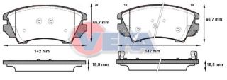 FREN BALATA ÖN İKAZLI OPEL INSIGNIA 2.0 CDTI 17 JANT 2008-/ ASTRA J 1.6 CDTI 2009-2016/ ASTRA J 1.4 T 2009-2016/ INSIGNIA 1.6 2008-/ 1.6 CDTI 2008-/ ZAFİRA C 1.6 CDTI 2014-/ 2.0 CDTI 2011- resmi