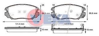 FREN BALATA ÖN İKAZLI OPEL INSIGNIA 1.6 16 JANT 2008- / INSIGNIA 1.6 T 2008- / INSIGNIA 2.0 CDTI 130 HP 2008- resmi