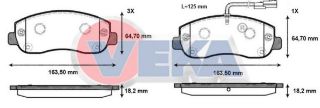 FREN BALATA ÖN FISLI RENAULT MASTER III (FV) 2.3 DCI 2010- / MASTER III (FV) 2.5 DCI 2010- / OPEL MOVANO B 2.3 DCI 2010- resmi