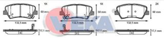 FREN BALATA ÖN İKAZLI HYUNDAİ ELANTRA 1.6 D-CVVT 2011-2015 / KİA CERATO 1.6 CRDI 2016- / KİA CERATO 1.6 MPI 2016- resmi