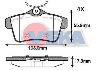 FREN BALATA ARKA PEUGEOT 3008 1.6 VTI 2009-/ 3008 1.6 HDI 2009- / 5008 1.6 HDI 2009- / CITROEN DS4 1.6 E-HDI 2011- / DS5 1.6 E-HDI 2011- / C4 (B7) 1.6 2009-/ DS4 1.6 THP 2011- resmi