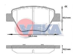 FREN BALATA ARKA GOLF VI 2.0 TSI 2008-2013/ GOLF VI 1.6 TDI 2008-2013/ JETTA IV 1.4 TSI 2011-/ SCIROCCO 1.4 TSI 2008-/ AUDI A3 1.4 TFSI 2003-2012/SEAT LEON 1.4 TSI 2012-/SKODA SUPERB 2.0 TDI 2010-2015 resmi