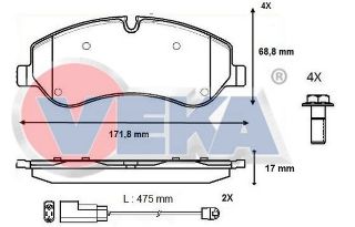 FREN BALATASI ÖN FORD TRANSİT CUSTOM resmi