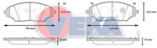 FREN BALATA ÖN İKAZLI CHEVROLET AVEO (T300) 1.2 16V 2011-2014 /  AVEO (T300) 1.4 16V 2011-2014 resmi