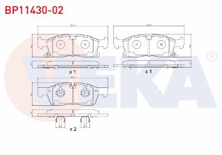 FREN BALATA ÖN İKAZLI JEEP GRAND CHEROKEE IV (WK,WK2) 3.0 CRD 4X4 2010- resmi