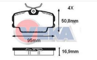 FREN BALATA ÖN MERCEDES 190 (W201) 2.0 1982-1993 / 2.5 1982-1993/ D 2.5 1982-1993/ BMW 3 SERISI (E30) 316 İ 1982-1992/ 315 1982-1992/ 320 D 1982-1992/ 318 İ 1982-1992/ 323 İ 1982-1992 resmi