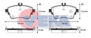 FREN BALATA ÖN MERCEDES A SERISI (W176) A 180 2012- / A 200 2012- / B SERISI (W246) B 200 2011- resmi