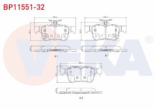 FREN BALATA İKAZLI ARKA HONDA CİVİC X (FC) 1.6İ 2016- resmi