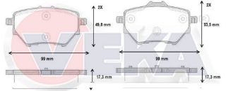 FREN BALATA ARKA CITROEN C4 PICASSO II 1.6 VTI 2013-/ C4 PICASSO II 1.6 HDI 2013-/ 308 II 1.6 HDI 2014-/ 3008 SUV 1.6 BLUEHDI 2016-/ RIFTER (K9) 1.6 HDI 2019-/ 3008 SUV 1.6 THP 2016- resmi