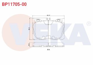 FREN BALATA ÖN MERCEDES GLC (X253) 250 2015- resmi