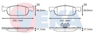 FREN BALATA ÖN RENAULT CLİO IV 1.5 DCI 2012- / CLİO IV 0.9 TCE 2012- / CLİO IV 1.2 16V 2012-/ CLİO IV 1.6 2012- / DACİA LOGAN II 1.5 DCI 2012- / LOGAN II 1.2 2012- resmi