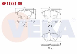 FREN BALATA ARKA İKAZLI TOYOTA COROLLA (E21) 1.6 VVT-I ELEKTRONIK PARK FRENLI 2019- resmi