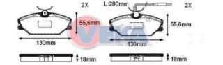 FREN BALATA ÖN FISLI RENAULT LAGUNA I 1.6İ 1993-2001/ 1.9 DCI 1993-2001/ MEGANE I 1.6İ 16V 1996-2003/ 1.9 DT 1996-2003/ 2.0İ 1996-2003/ SAFRANE 2.0İ 1992-2000/ resmi