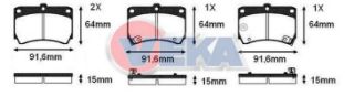 FREN BALATA ÖN İKAZLI MAZDA 323 III (BF) 1.4 1985-1991 / 1.6 1985-1991/ 323 IV (BG) 1.6İ 1989-1994/ 323 V (BA) 1.3İ 16V 1994-1998/ 323 V (BA) 1.5İ 16V 1994-1998 resmi