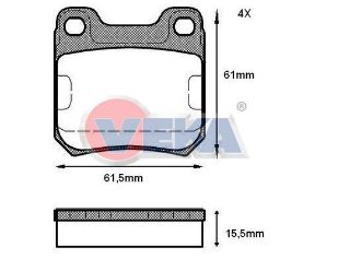 FREN BALATA ARKA OPEL VECTRA B 1.6İ 1995-2003/ VECTRA B 2.0İ 1995-2003/ VECTRA B 2.0 DTI 1995-2003/ VECTRA B 2.5 V6 1995-2003/ VECTRA B 2.0 DI 1995-2003/ OMEGA A 3.0İ 1986-1994 resmi