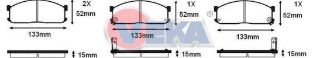 FREN BALATA ÖN İKAZLI KİA BESTA 2.2 D 1993-2003 / MAZDA E 2200 (SR2) 2.2 D 1984-2004 resmi