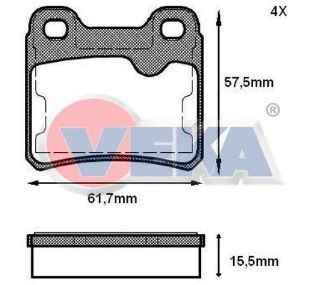 FREN BALATA ARKA OPEL VECTRA A 2.0 T 1988-1995/ VECTRA A 2.0 1988-1995/ ASTRA F 1.8 1991-1998/ ASTRA F 2.0 1991-1998/ ASTRA F CLASSIC 1.6İ 1998-2002/ ASTRA F CLASSIC 1.4İ 1998-2002 resmi